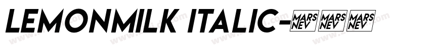 LemonMilk italic字体转换